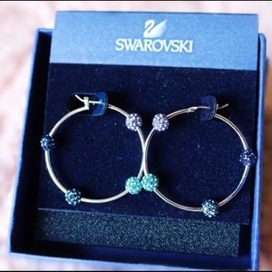 Swarovski color pop hoop earrings